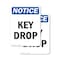 Signmission Key Drop, 12 in W x Rectangle, Plastic OS-2PACK-NS-P-1218-V-13890 - alternate 1